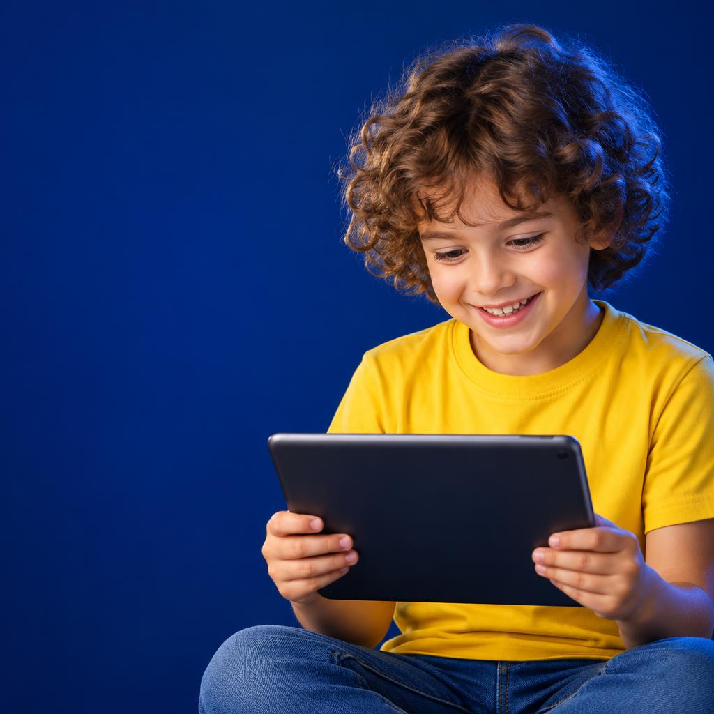 Dijete koristi tablet za učenje